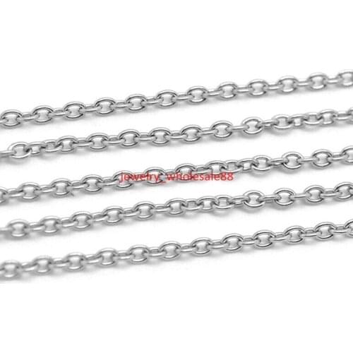Lot 10meter Fashion tone 3mm Stainless Steel Smooth Oval Link Chain Jewelry Finding /Marking Chain DIY Jewelry