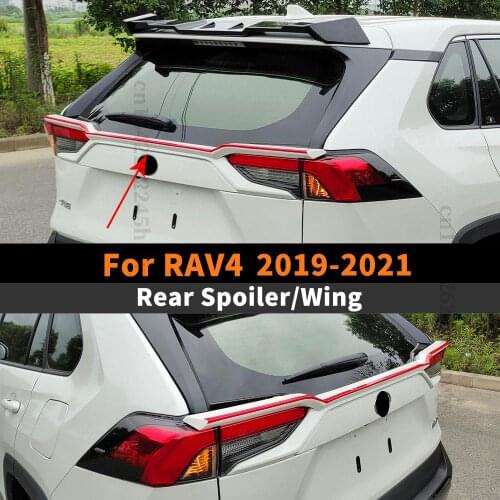 Air Deflector Refit Roof Rear Spoiler Wing Exterior Part Tail Air Deflector Decoration Tuning For Toyota RAV4 2019 2020 2021