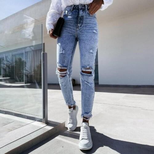 Straight Summer Autumn High Waist Straight Cropped Denim Pants for Daily Wear