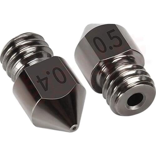 2Pcs MK7 MK8 Nozzle Super Hard Steel Corrosion-Resistant Extruder Threaded 0.4mm 1.75mm for Ender3 Pro 3D Printer Parts