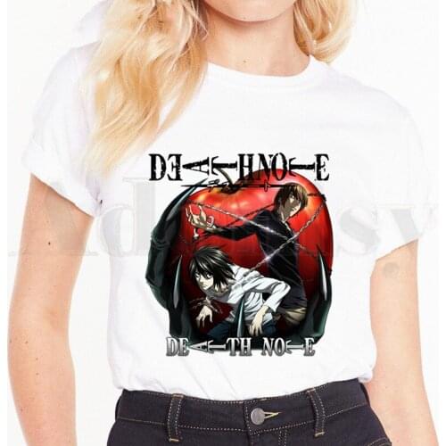Death Note Shinigami Ryuk Yagami L Misa Amane Short Sleeve Female Tops Tees Harajuku Vogue VintageT Shirts Womens T-shirt