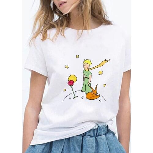 Little Prince Art Printing Female T-shirt Streetwear Beautiful Retro Pretty Vestidos Cute Pop Harajuku Hip Hop Hipster T shirt