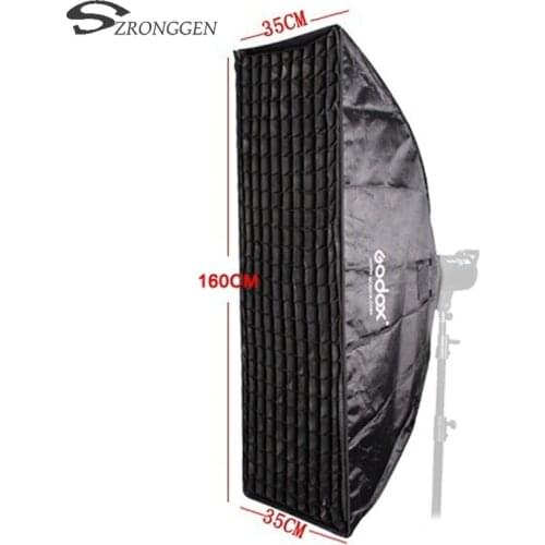 Godox Pro Photo Studio Flash Strobe Softbox Soft Box Diffuser 35x160CM With Honeycomb Grid Bowens Mount For photography