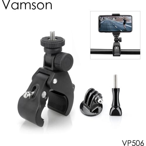 Vamson Motorcycle Bike Bicycle Handlebar Tripod Adapter bracket fro GoPro Hero 7Back/6/5 for DJI OSMO Action for Xiaomi yi-VP506
