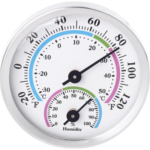 J2FA Round 2" in Diameter Thermometer 1 Pack Wireless Weather Hygrometer Car Table