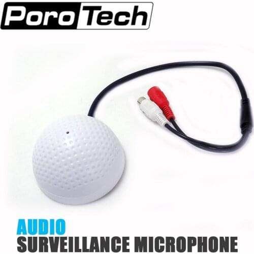AU10 Hot Selling CCTV Microphone Golf Shape audio Pickup Device High Sensitivity DC12V audio Monitoring sound listening device