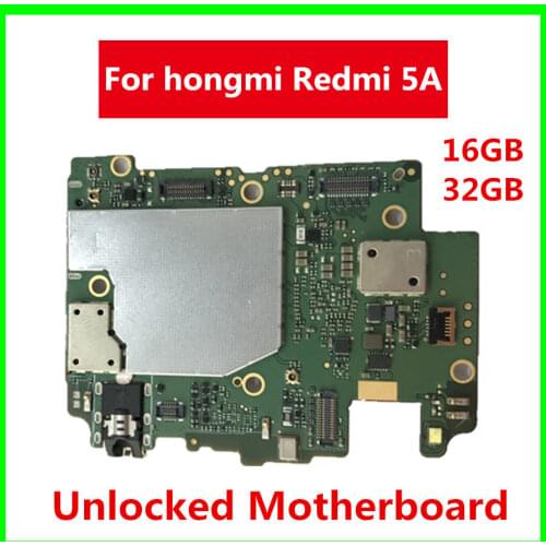 100% Tested Full Work Original Unlock Motherboard For hongmi Redmi 5A 16gb 32gb For hongmi Redmi 5A Logic board mainboard