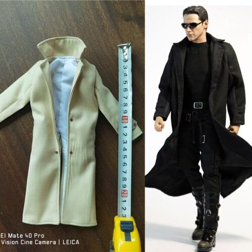 In Stock 1/6 Scale Male Figure Accessory Mens Long Trench Coat Windbreaker Jacket for 12 inches Muscle Body