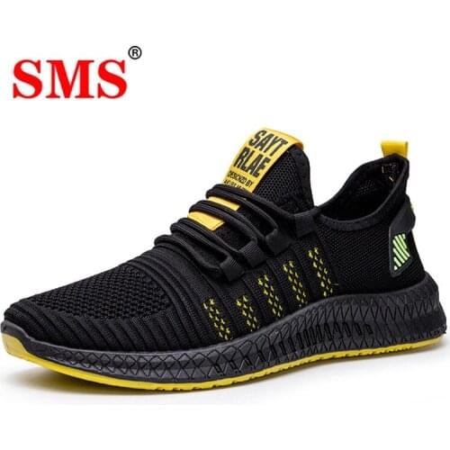 SMS 2020 New Men Mesh Sneakers Casual Running Shoes Fashion Lac-up Shoes Lightweight Comfortable Breathable Walking Sneakers
