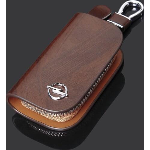 Genuine Leather Car Remote Key Cover Case Holder Bag Keychain For Opel Astra H Insignia Mokka Zafira Corsa Omega Vectra Ampera