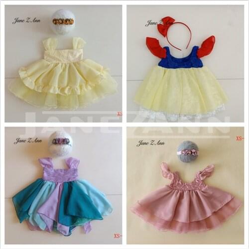 Jane Z Ann Newborn Photography Clothing Baby princess costume headwear+dress studio photo taking accessories creative ideas