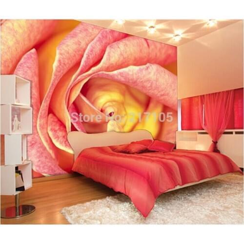 Custom 3D stereoscopic wallpaper romantic roses for living room TV backdrop bedroom modern 3D wallpaper vinyl papel de parede