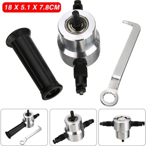 Portable Metal Sheet Nibbler Cutting Tool Double-Head Hand Tool Power Drill Attachment Household Metal Sheet Cutter For Iron