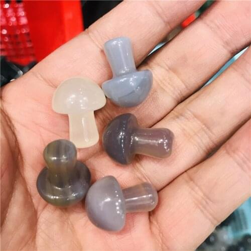 Lovely natural Crystal Mushroom Agate Crystal Polishing Mushroom Meditation Reiki healing natural quartz crystal 5pcs