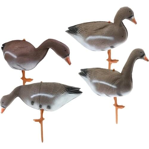 4Pcs Realistic Goose Hunting Decoy Turkey Crow Decoys Garden Decor Sentries