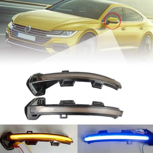 Rearview Mirror Streamer LED Turn Signal For Volkswagen PASSAT B8 Arteon 16-20