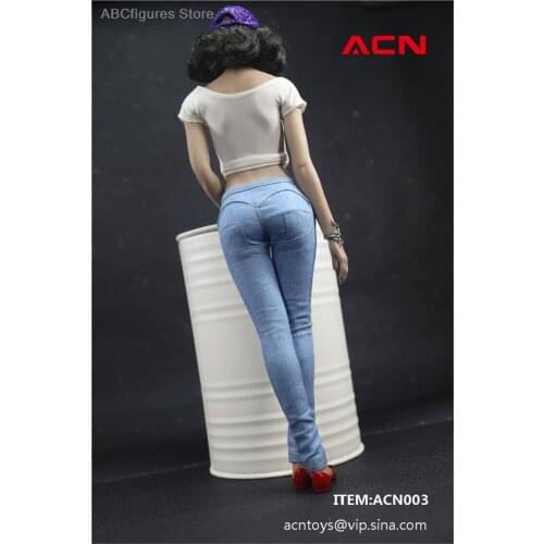 1/6 Womens Hip Pants Denim Pants Casual Pants Soldier ACN003 Trendy for 12 inch Action Figure Body In Stock