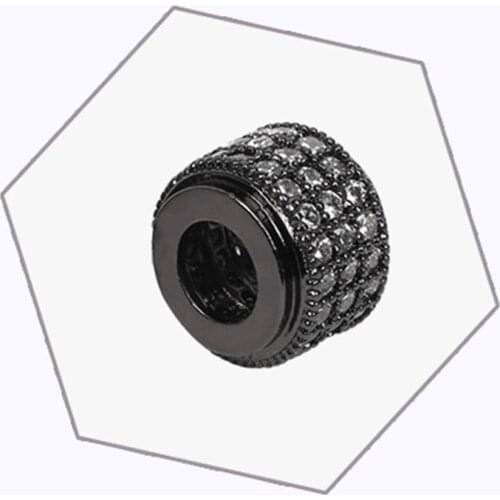 1pcs Fashion Jewelry 8.6*6.6MM Zircon Beads Fit Brand Charm Bracelet For Woman Jewelry Making Accessories