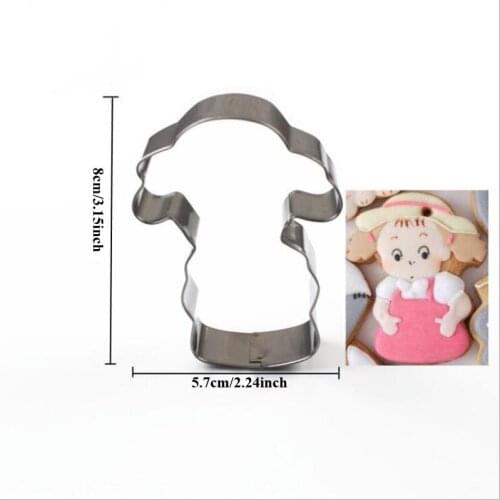 1pcs cartoon Hat girl Metal Cookie Cutter Fondant Cake Decor sugar craft Pastry Biscuit tool cupcake topper bread mold