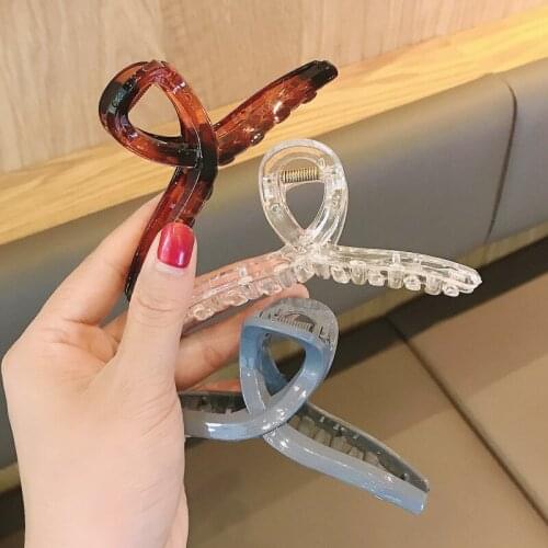 1PC Barrettes Hair Claw For Women Acrylic Hairpins Hair Crab Claws Girls Make UP Washing Tool Accessories Women Hair Clips 2021