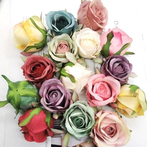 100pcs 5CM Peony Silk Flower Artificial flower head Wedding Home Decoration Scrapbooking DIY Garland Accessories