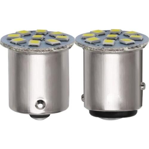 100pcs S25 1156 BA15S 1157 DC12V 24V Car Truck Motorcycle Turn Signal Brake Lights Bulb Reverse Lamp 2835 9SMD White