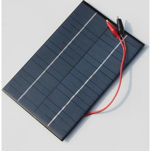 4.2W 18V Solar Cell Polycrystalline Solar Panel+Crocodile Clip For Charging 12V Battery 200*130*3MM NEW Free Shipping