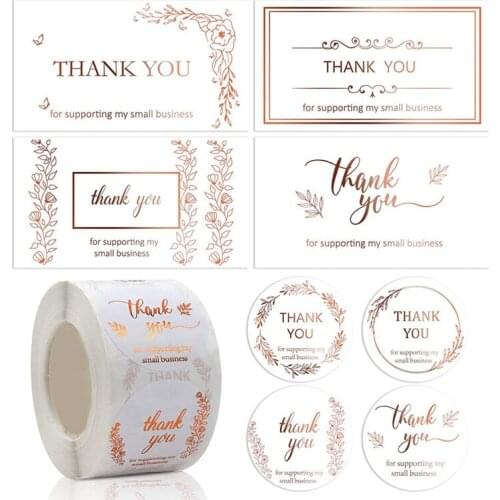 50Pcs/Pack Thank You for Supporting My Small Business Cards Customer Thank You for your order Card Greeting Cardstock for party