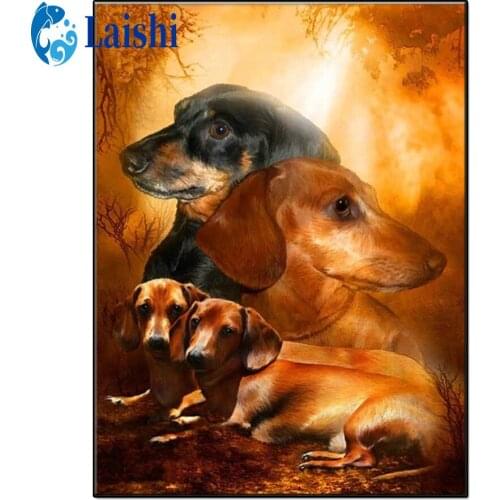 Diy 5d Dachshund Series Diamond Painting Cross Stitch full Square Round Diamond Embroidery Animal art Handwork Rhinestone Art