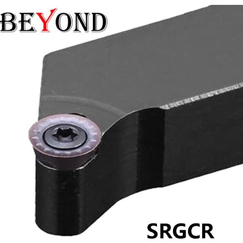 BEYOND Turning Tool Holder Shank Solid Carbide Inserts SRGCR 1616 SRGCR1212F06 External Lathe Cutter Bar 20mm 16mm