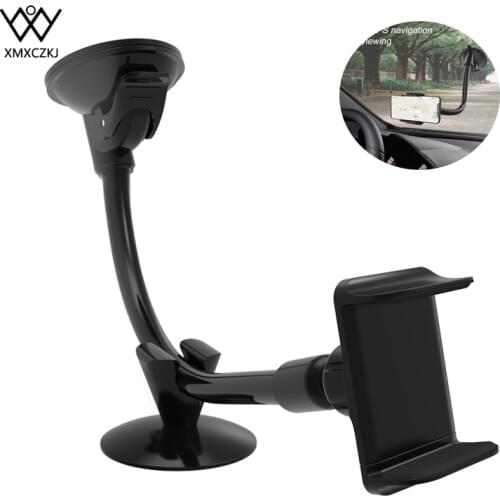 Long Arm Windshield Dashboard Mobile Cellphone Car Mount Bracket 360 Rotation Adjustable Holder For iPhone 11 8 Car Mount Holder