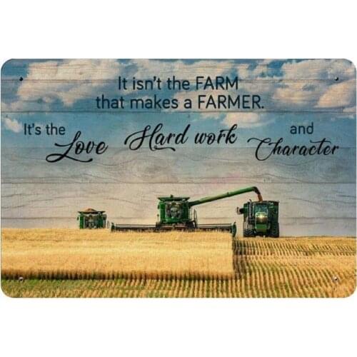 It&Rsquo;S The Love Hard Work and Character Retro Metal Tin Sign Plaque Poster Wall Decor Art Shabby Chic Gift