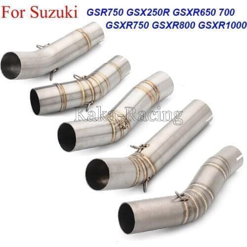 GSXR 250 650 700 750 1000 Motorcycle Exhaust Middle Link Pipe tube For Suzuki GSXR1000 GSXR750 GSXR650 GSXR250 GSX750 2005-2016