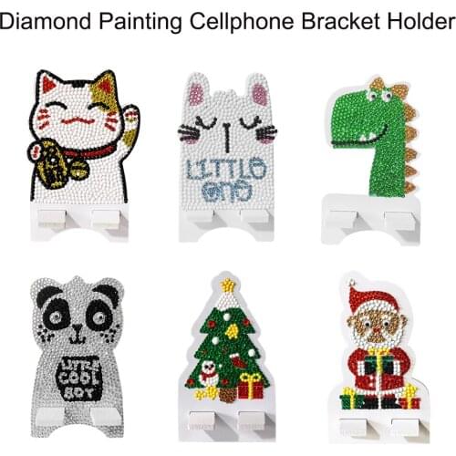 5D DIY Diamond Painting Cellphone Bracket Holder Crystal Resin Mobile Phone Stand Rack mosaic diamond embroidery Desktop Decor