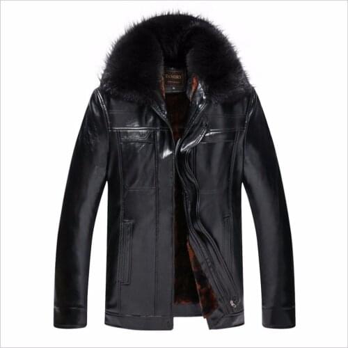 M-4xl 2020 Winter New Plus Size Clothing Middle-aged Plus Velvet Thicken Jacket Pu Leather Jacket Casual Warm Fur Coats