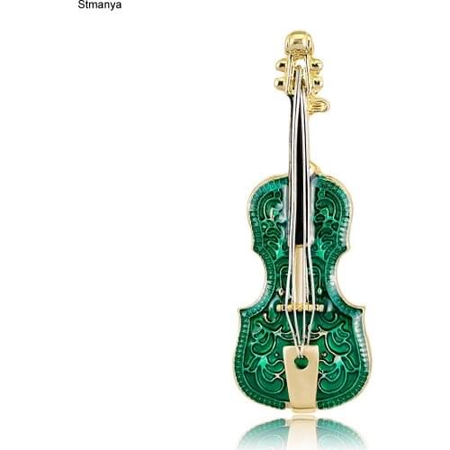 Fashion Enamel Violin Brooches For Women Girls Hat Accessories Party Bag Brooch Pins Clothing Best Gift Brooch Jewelry H1284