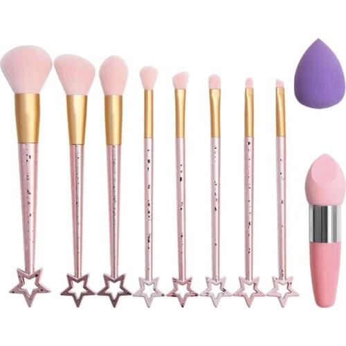 8 Pcs/Set Star Shape Makeup Brush Set Christmas Kits For Cosmetic Foundation Powder Blush Eyeshadow Make Up Brush Beauty Tools
