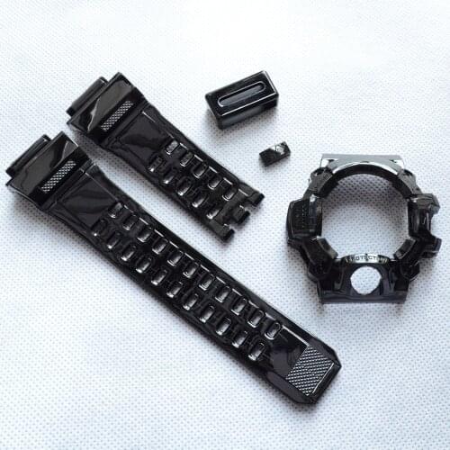 A Set Bezel for GW9400 Silicone Rubber Watch Strap band Transparent Watchband Case Cover With Tools Wholesale Dropshipping