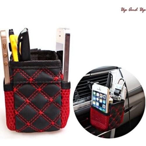 New 1pc Practical Auto Car Air Outlet Mobile Phone Pocket Storage Box Bag Drink Hanging Holder