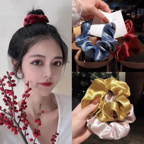 New Retro French Ribbon Hair Tie Spring and Summer Multicolor Hairband for Women