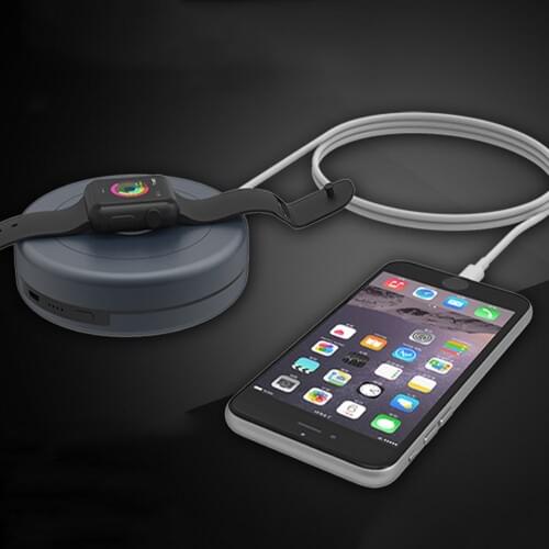 New 5000mAh Wireless Charger External Battery Power Bank Aluminum Charging Dock Station Stand Charger for Apple Watch iWatch