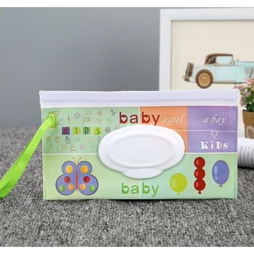 Snap Strap Portable Baby Wet Wipes Box Wipes Container Eco-friendly Easy-carry Clamshell Cosmetic Cleaning Wipes Cases 24*14CM