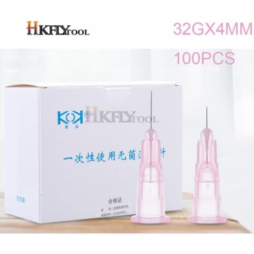 Needle Piercing Transparent Syringe Injection glue Clear Tip Cap ForPharmaceutical injection needle 32G 4mm Tool Parts