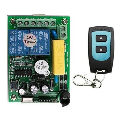 AC220V 2CH 10A Radio Controller RF Wireless Relay Remote Control Switch 315 MHZ 433 MHZ Transmitter+ Receiver