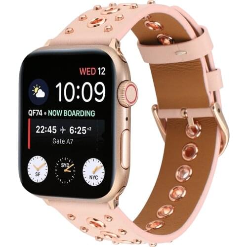 Cowhide Leather strap For apple watch band 44mm 42mm iwatch Series SE 6 5 4 3 2 Accessories loop 38mm 40mm bracelet Replacement