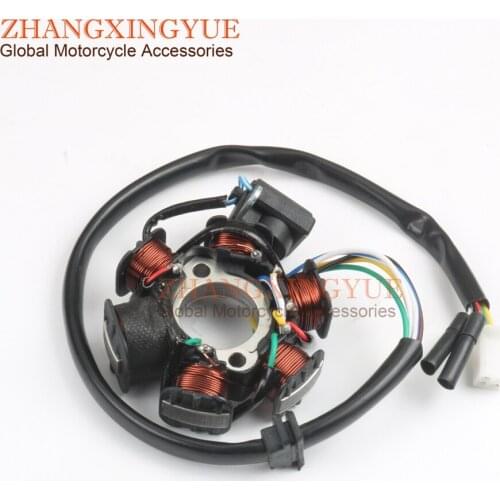 Scooter Ignition Stator 6 coils for Adly AirTech Cat Mirage Noble Thunderbike Virtuality GY6 125cc 150cc 152QMI 157QMJ 4T