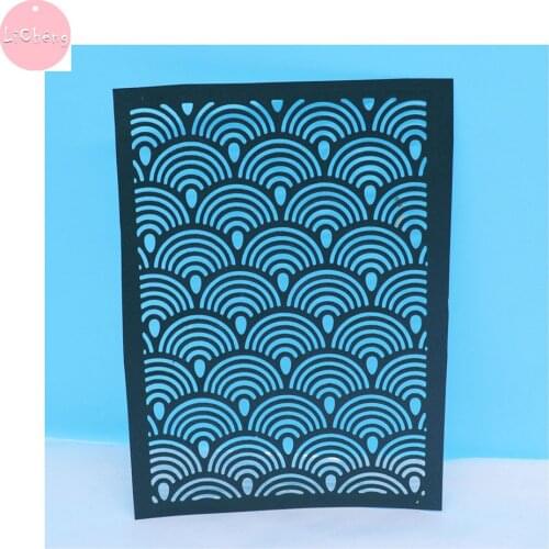 Fishscale Frame Cutting Die Scrapbook Paper Craft Knife Mould Blade Punch Stencils Troqueles Cut Die Mold Clear Stamps And Dies