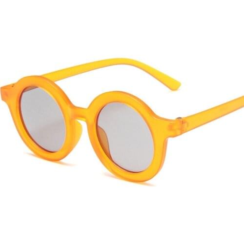 Classic Retro Children Round Sunglasses Brand Designer Fashion Cute Anti-Reflective Boys Girls Gradient Sun Glasses UV400