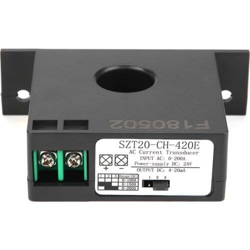 SZT20-CH-420E Current Transducer Transmitter Transformer Sensor AC Current Converter 0-200A 4-20mA
