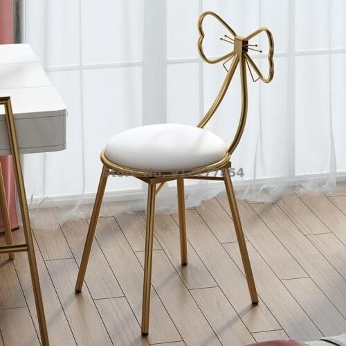 Dressing table chair bedroom girl backrest makeup chair net red ins dressing table makeup stool dressing stool manicure chair